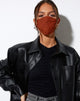 Image of Face Mask in Mini Croc Brown