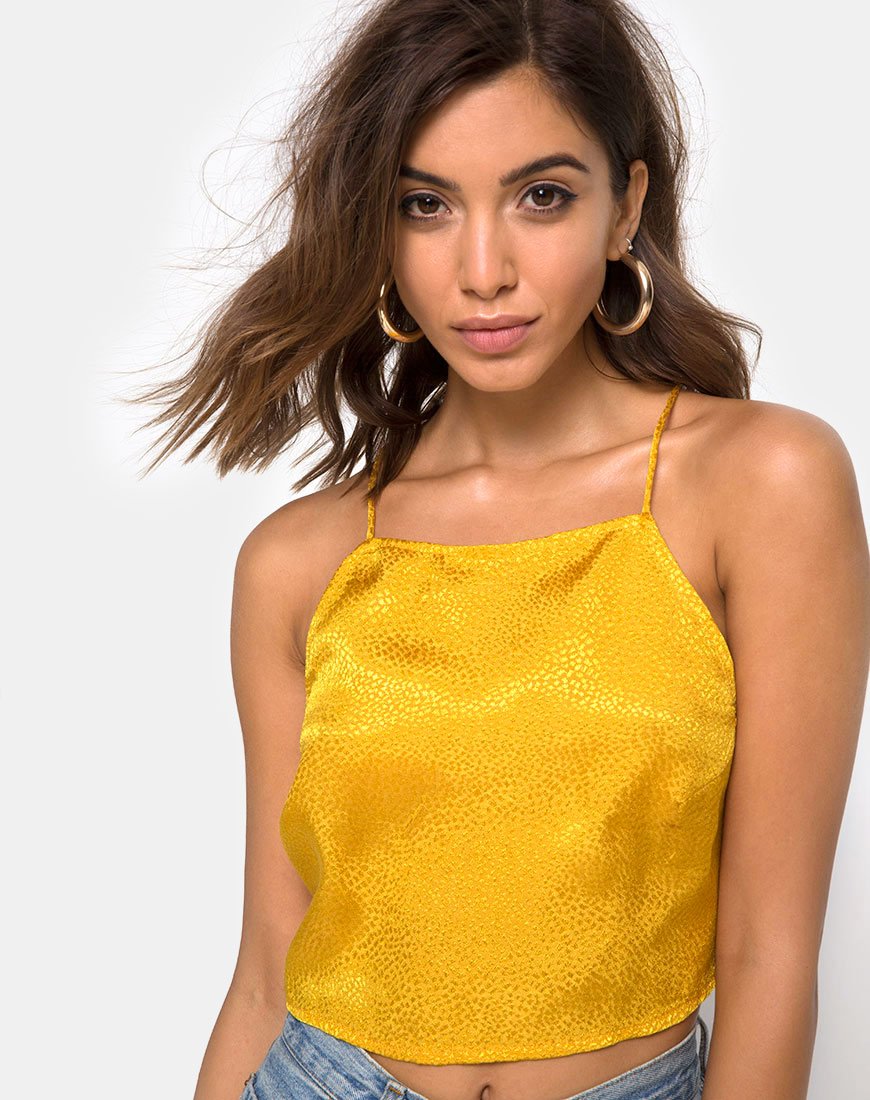 Mustard yellow cami top online