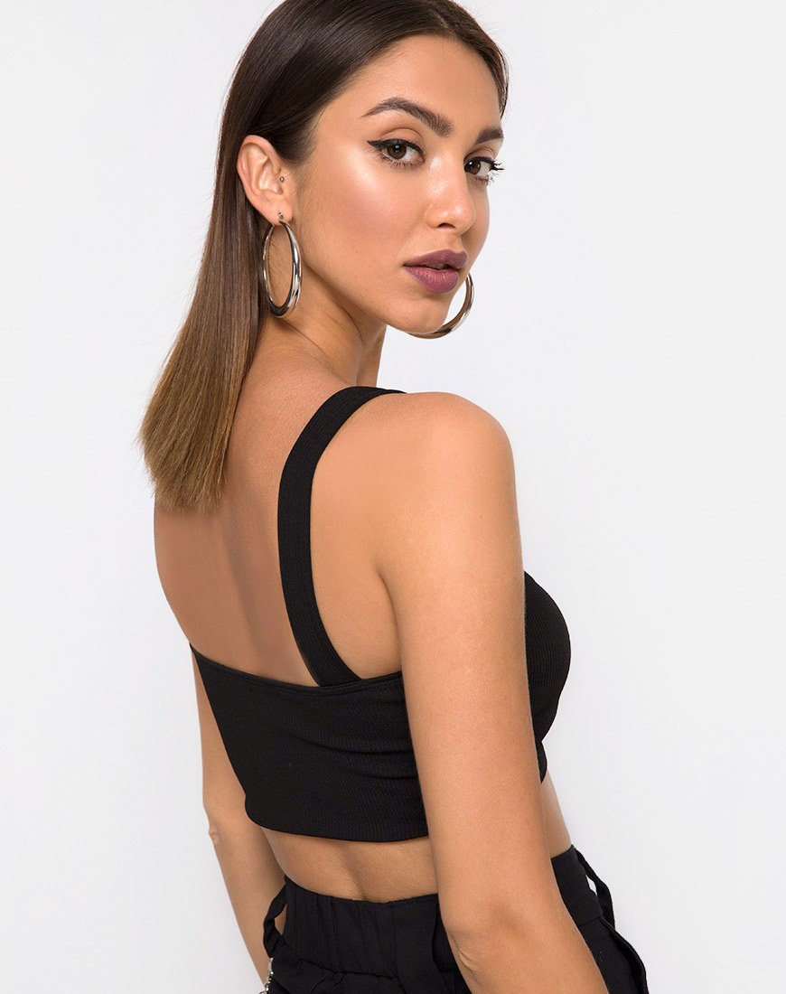 Image of Farety Top in Black with Derlin Clip