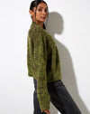 Image of Fia Cardigan in Black and Green