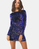 Image of Gabby Plunge Back Dress in Velvet Laser Pink