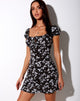 Image of Galaca Mini Dress in Dark Wild Flower