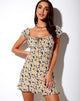 Image of Galaca Mini Dress in Delightful Daisy