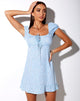 Image of Galaca Mini Dress in Ditsy Rose Blue
