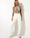 Image of Giwta Crop Top in Blue Surf