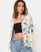 Image of Hawaiian Shirt in Rose Blossom Blue