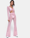 Image of Herlom Flare Trouser in Crystal Net Rose