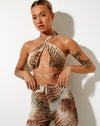 Image of Katara Strappy Top in Tiger Brown