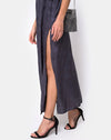 Image of Hime Maxi Dress in Satin Grey Rose