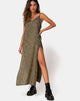 Image of Hime Maxi Dress in Satin Rose Silver Grey