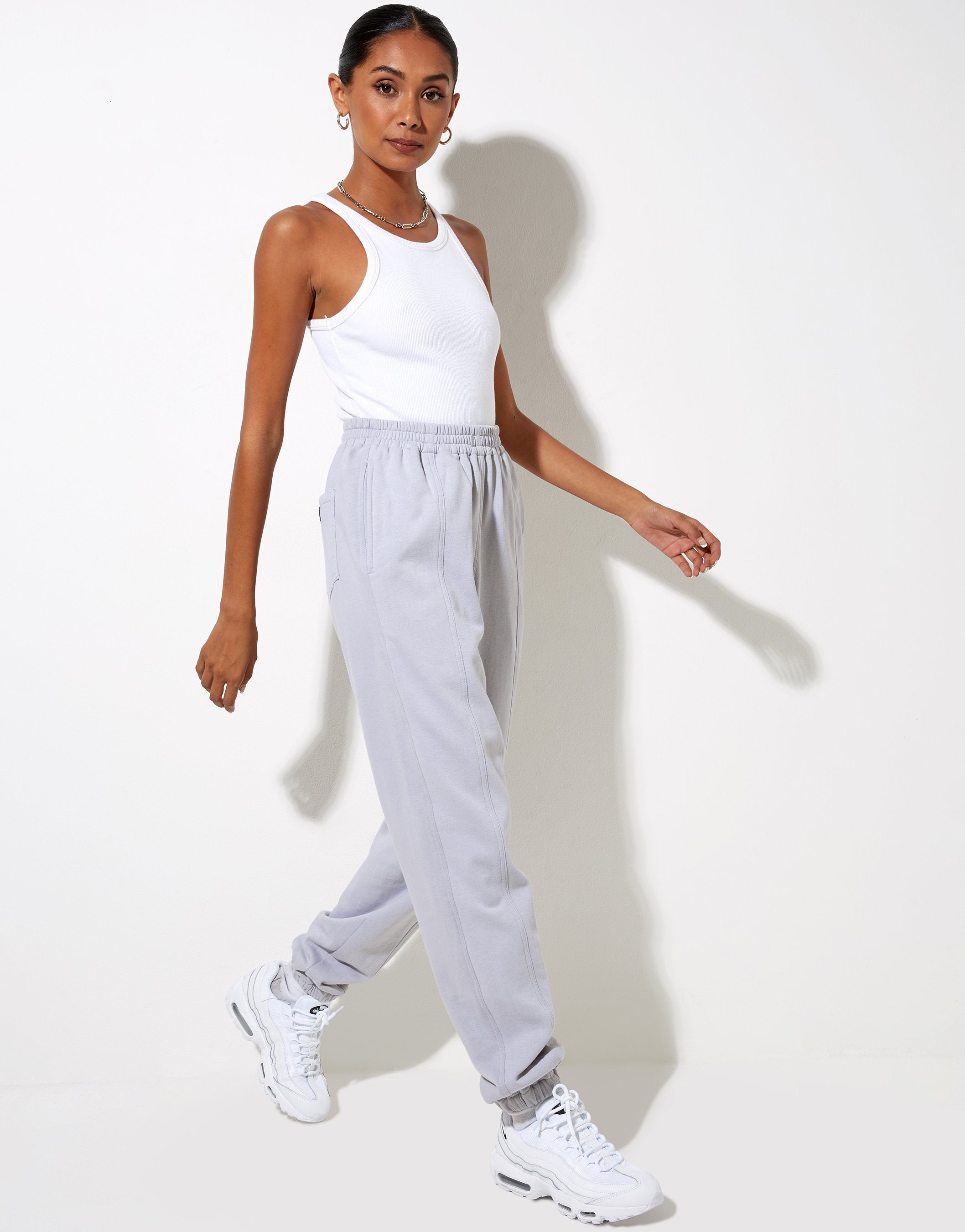 Image of Bamal Jogger in Lunar Rock with Motel Work Clothing Label Embro