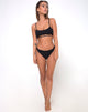 Image of Ina Bottom Bikini in Texture Black