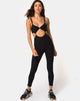 Image of Jasola Cutout Unitard in Black