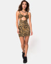 Image of Jezabel Cutout Dress in Leopard
