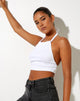 Image of Jica Crop Top in Rib White