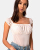 Image of Kalina Bodice in Flock Ditsy Leopard Taupe