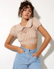 Image of Kamiko Top in 70s Prairie Girl Floral