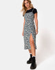 Image of Kaoya Dress in Floral Field Navy