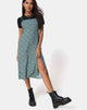 Image of Kaoya Midi Dress in Floral Bloom Green