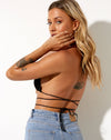 Image of Karti Crop Top in Mesh Black
