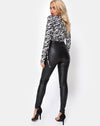 Image of Kayak Wrap Top in 90s Zebra