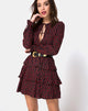 Image of Kepsibelle Dress in Dotty Rose Black