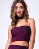 Image of Tube Top in Glitter Burgundy