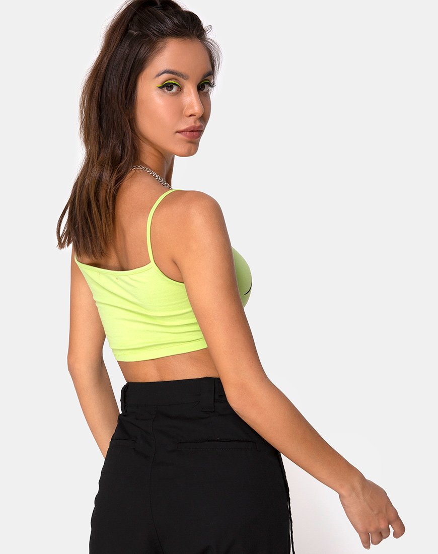 Neon strappy sale crop top