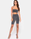 Image of Bike Short in Silver Glitter