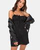 Image of Kumala Slip Dress in Satin Rose Black