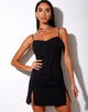 Image of Laudine Mini Dress in Pinstripe Black