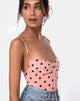 Image of Leva Bodice in New Polka Nude Black