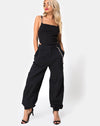 Image of Lidom Bodice in Black with Silver Hook
