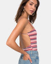 Image of Lucia Bodice in 70s Stripe Pink Horizontal