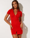 Image of Luita Mini Dress in Rib Tangerine