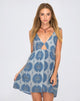 Image of Lyre Dress in Moon Face Blue