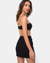 Image of Maraya Mini Dress in Black with Silver Buckle
