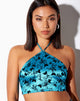Image of Maudy Crop Top in Butterfly Bloom Blue