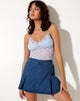 Image of Mayrinda Crop Top in Lace Powder Blue