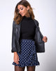 Image of Miza Mini Skirt in Spot and Stripe Navy
