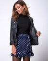 Image of Miza Mini Skirt in Spot and Stripe Navy