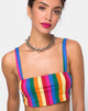 Image of Monira Crop Top in Good Times Stripe X Princess Polly