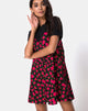 Image of Sanna Slip Dress in Red Bloom