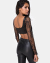 Image of Dulip Crop Top in Black