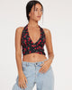 image of Nanda Crop Top in Cherries Black