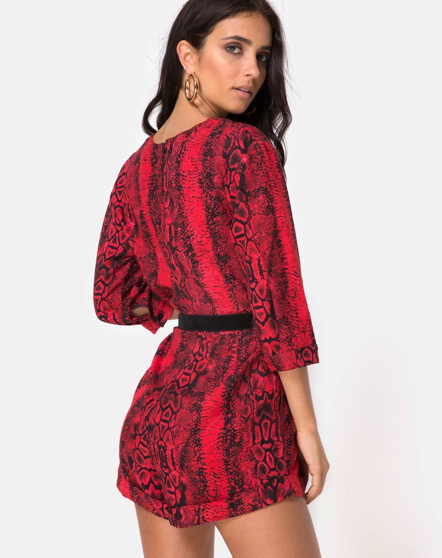 Snake cheap print playsuit