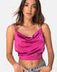 Image of Ning Top in Satin Magenta