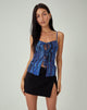 image of MOTEL X JACQUIE Rayu Top in Colour Bleed Blue