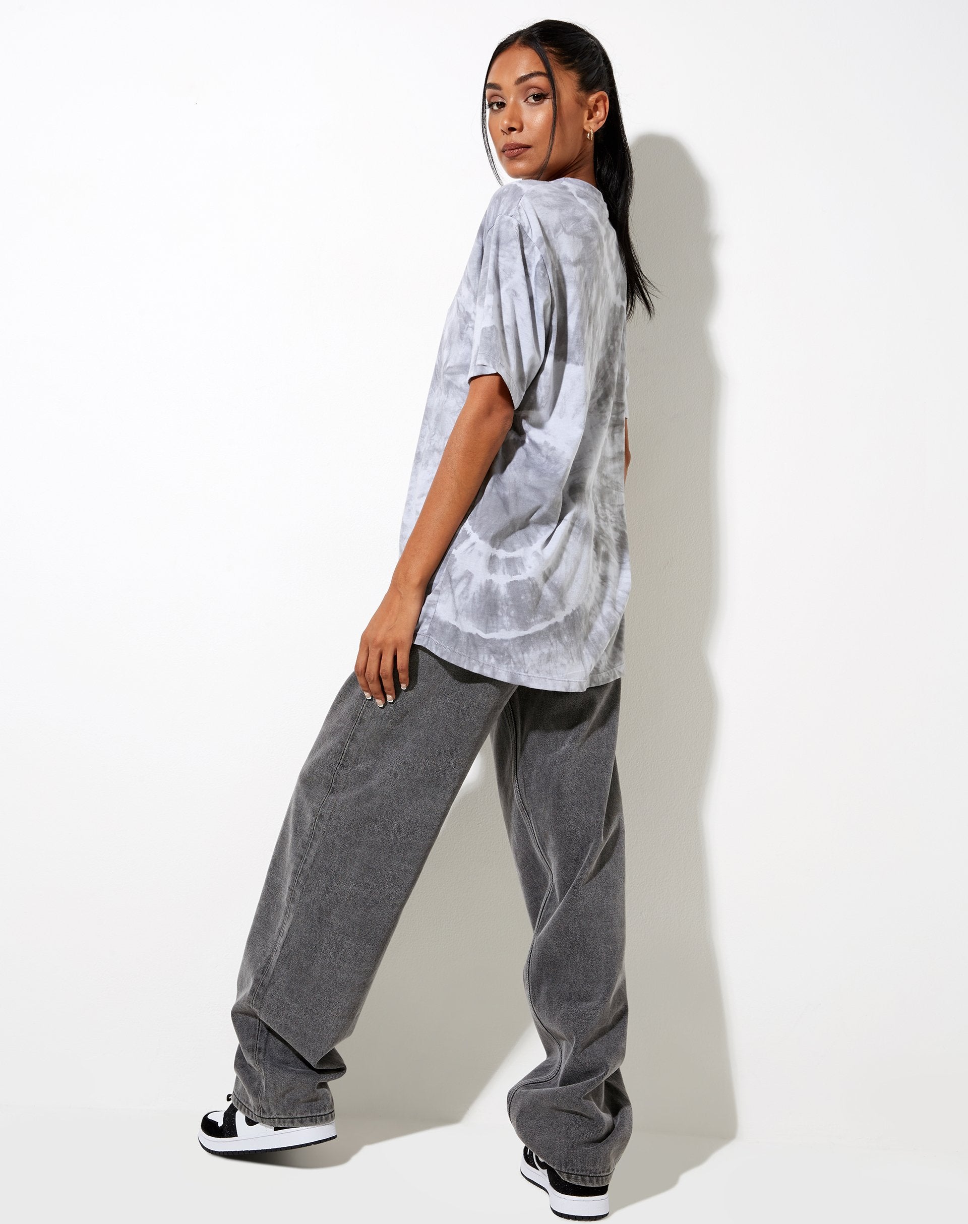 Image of Oversize Basic Tee in Lunar Rock Radial Tie Dye