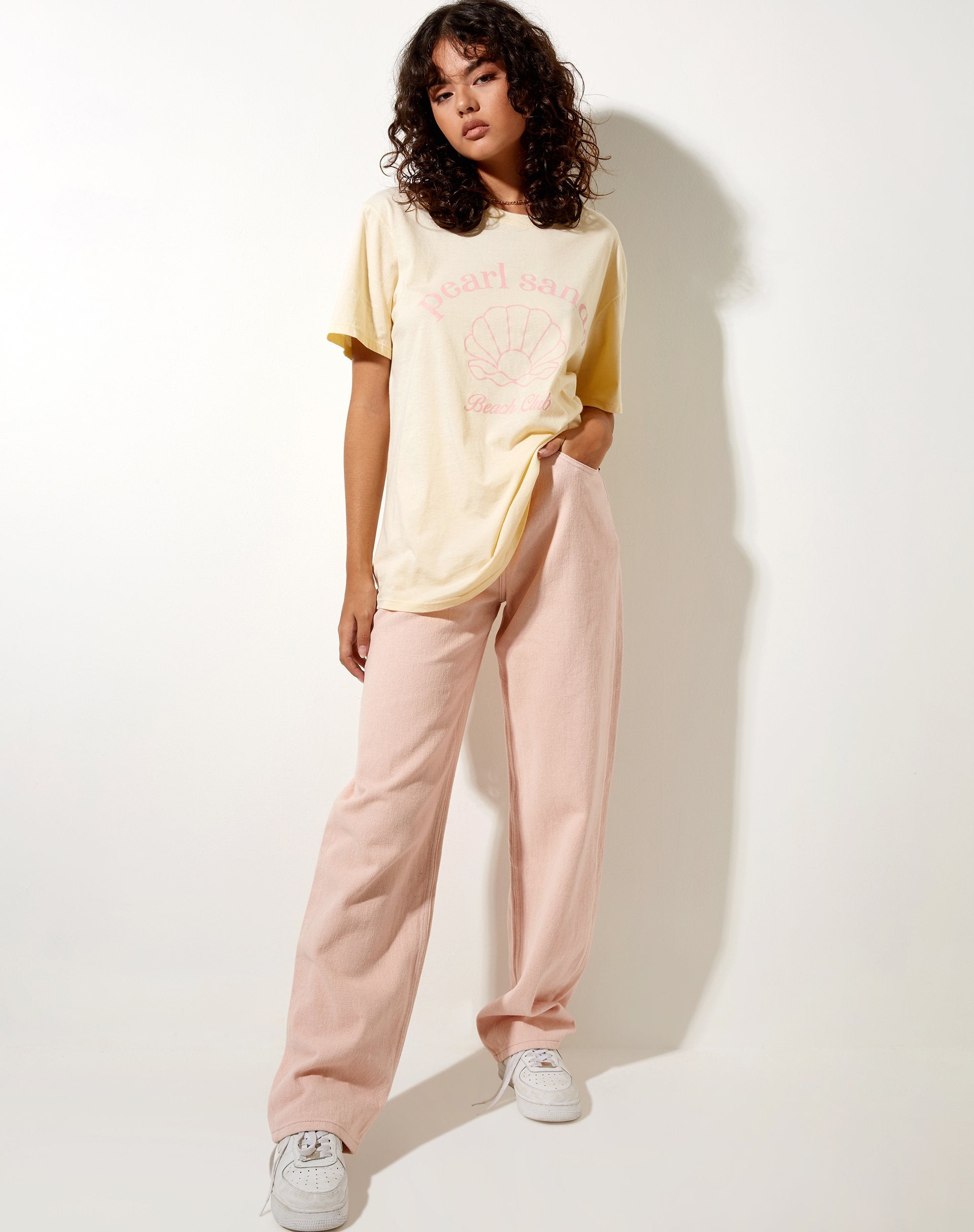 Image of Oversize Basic Tee in Buttercream Pearl Sands